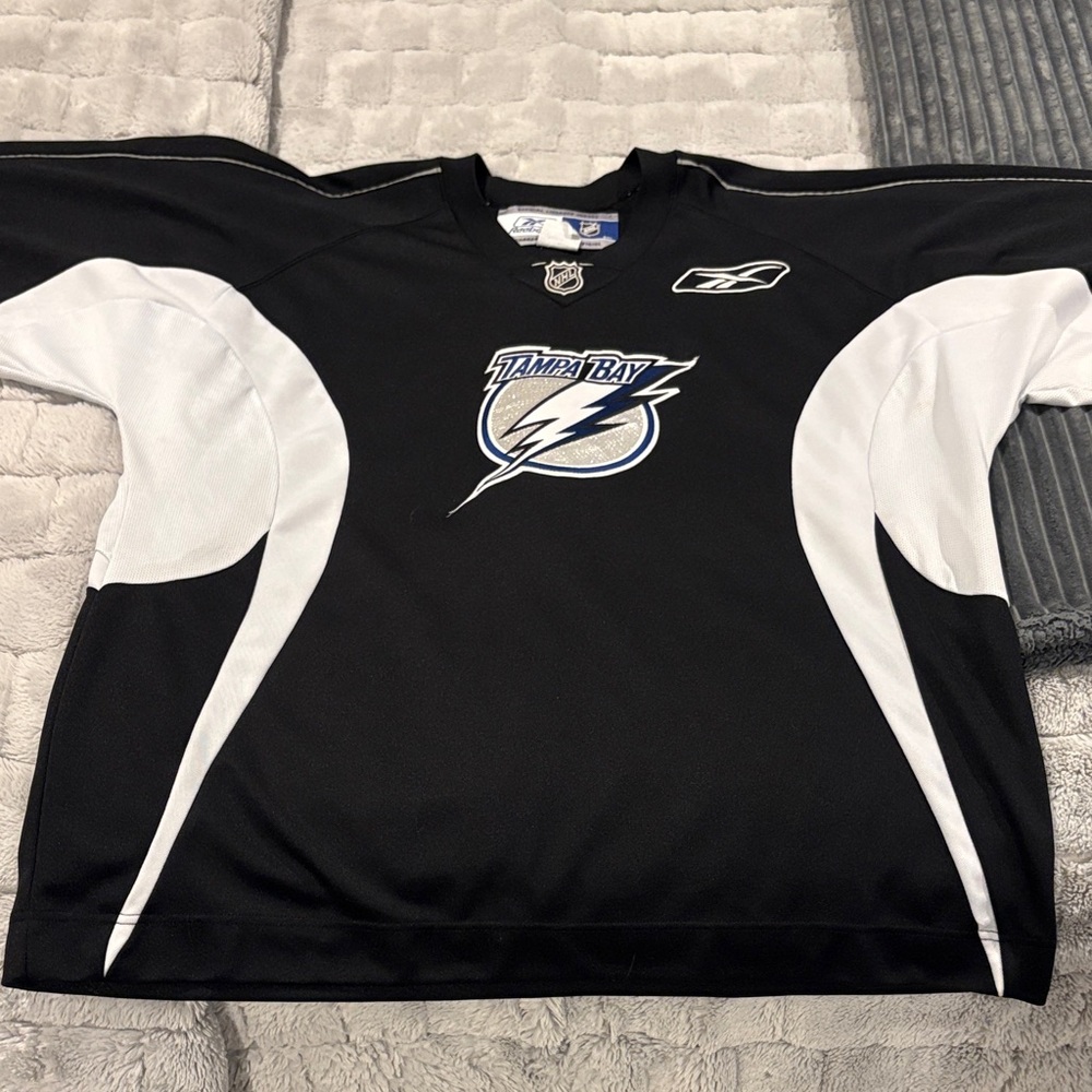 Reebok Black and White Tampa Bay Lightning Jersey
